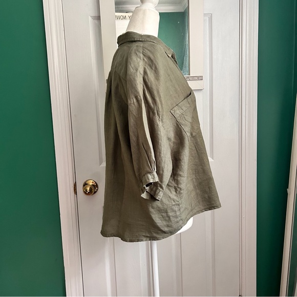 Velvet by Graham & Spencer Linen Shirt XS - Picture 2 of 8